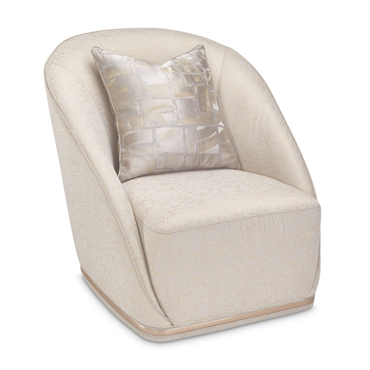La Rachelle Medium Champagne Swivel Chair from Michael Amini - Luna Furniture