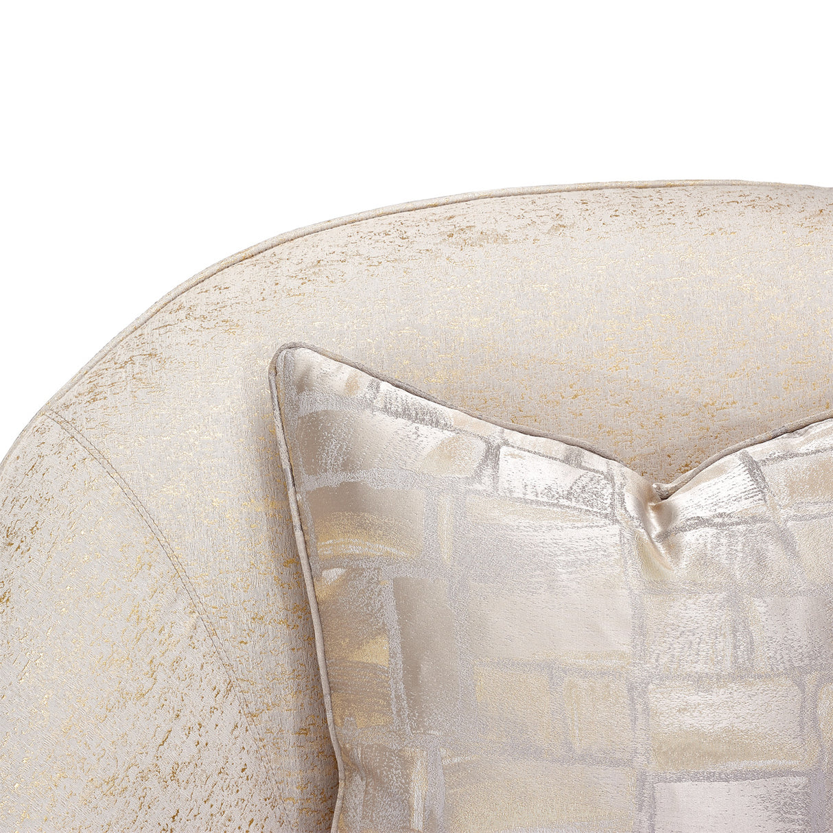 La Rachelle Medium Champagne Swivel Chair from Michael Amini - Luna Furniture