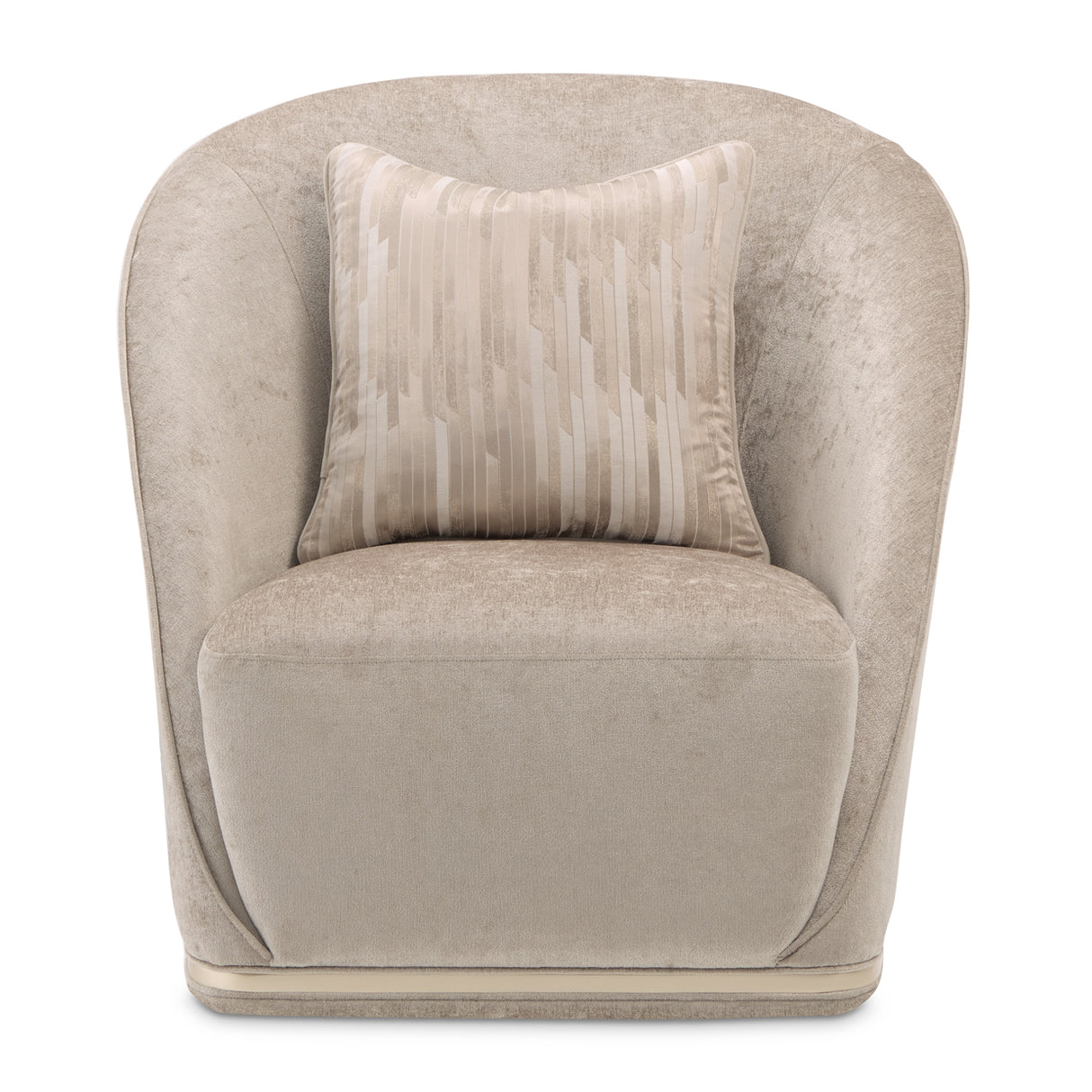 La Rachelle Medium Champagne Swivel Chair from Michael Amini - Luna Furniture