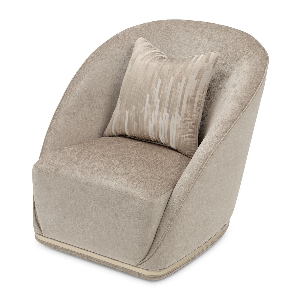 La Rachelle Medium Champagne Swivel Chair from Michael Amini - Luna Furniture