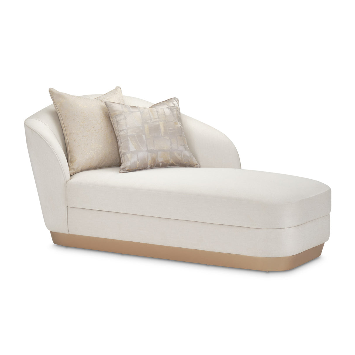 La Rachelle Medium Champagne Chaise from Michael Amini - Luna Furniture