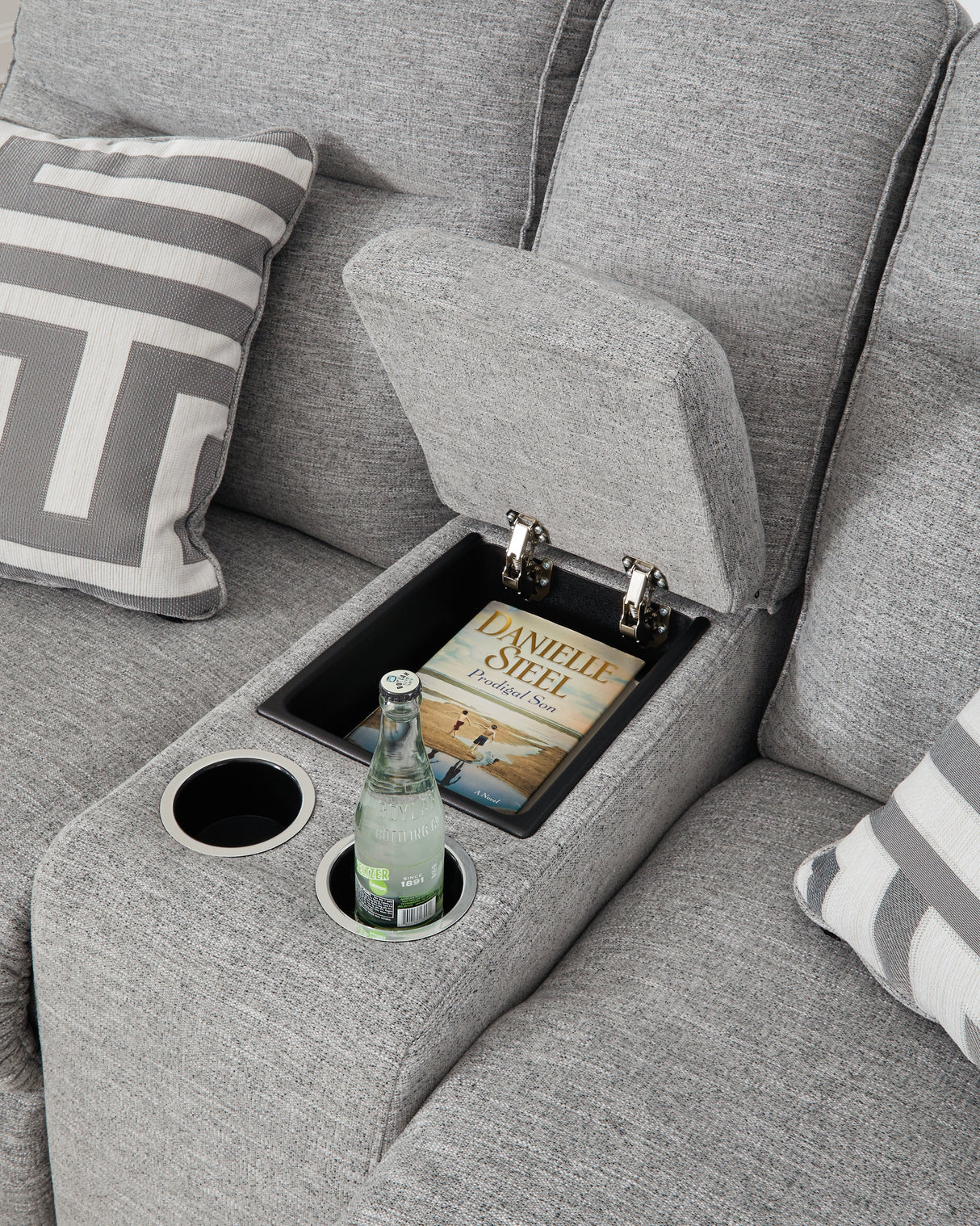 Biscoe Pewter Power Reclining Sofa and Loveseat from Ashley - Luna Furniture