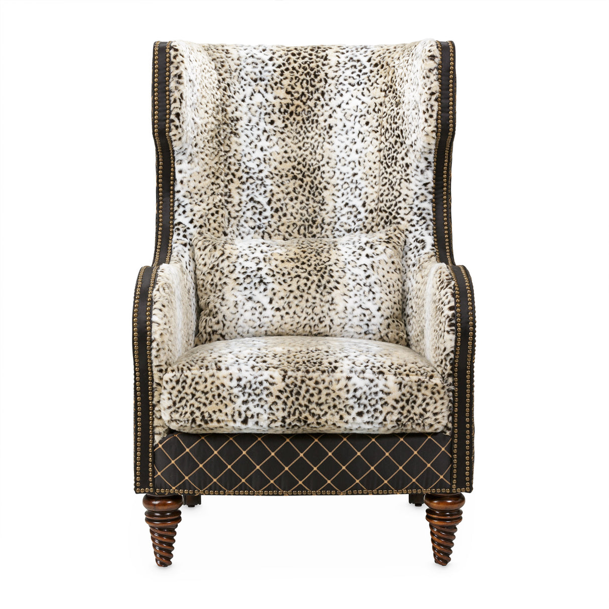 Chamberi Warm Cognac Wing Chair Lynx Warm Cognac from Michael Amini - Luna Furniture