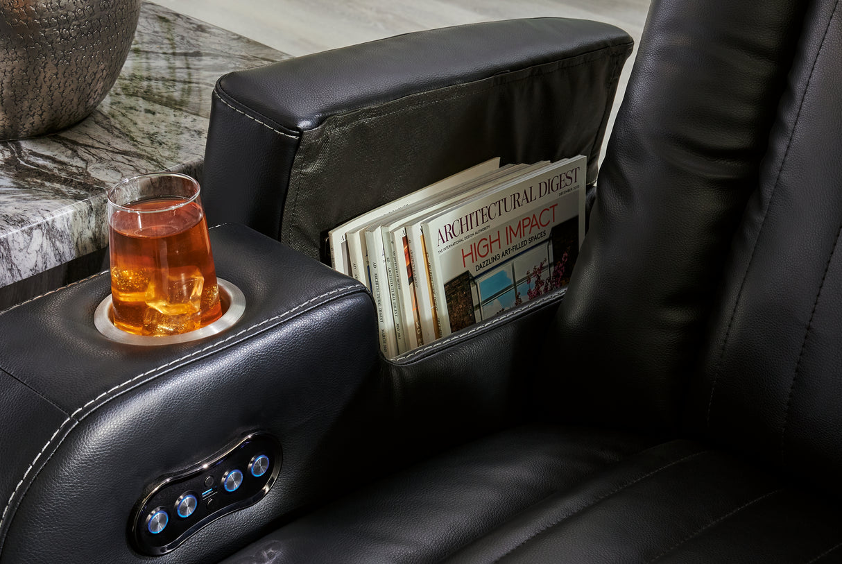 Caveman Den Midnight Power Reclining Sofa and Loveseat from Ashley Furniture - Luna Furniture
