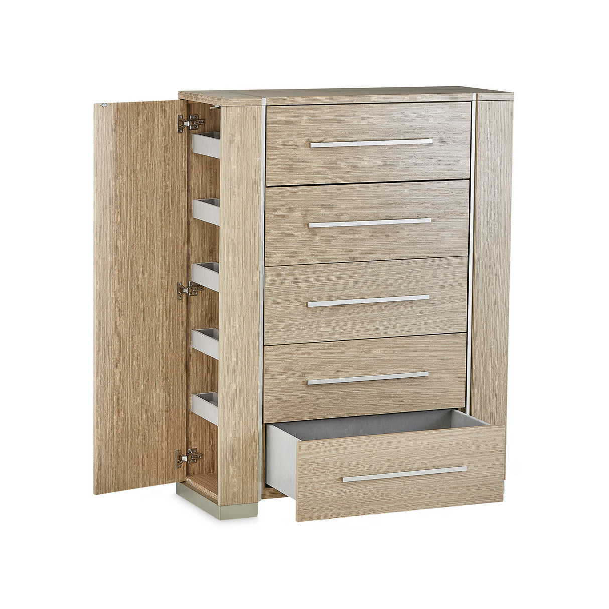 Laguna Ridge Washed Oak Vertical Storage Chest from Michael Amini - Luna Furniture