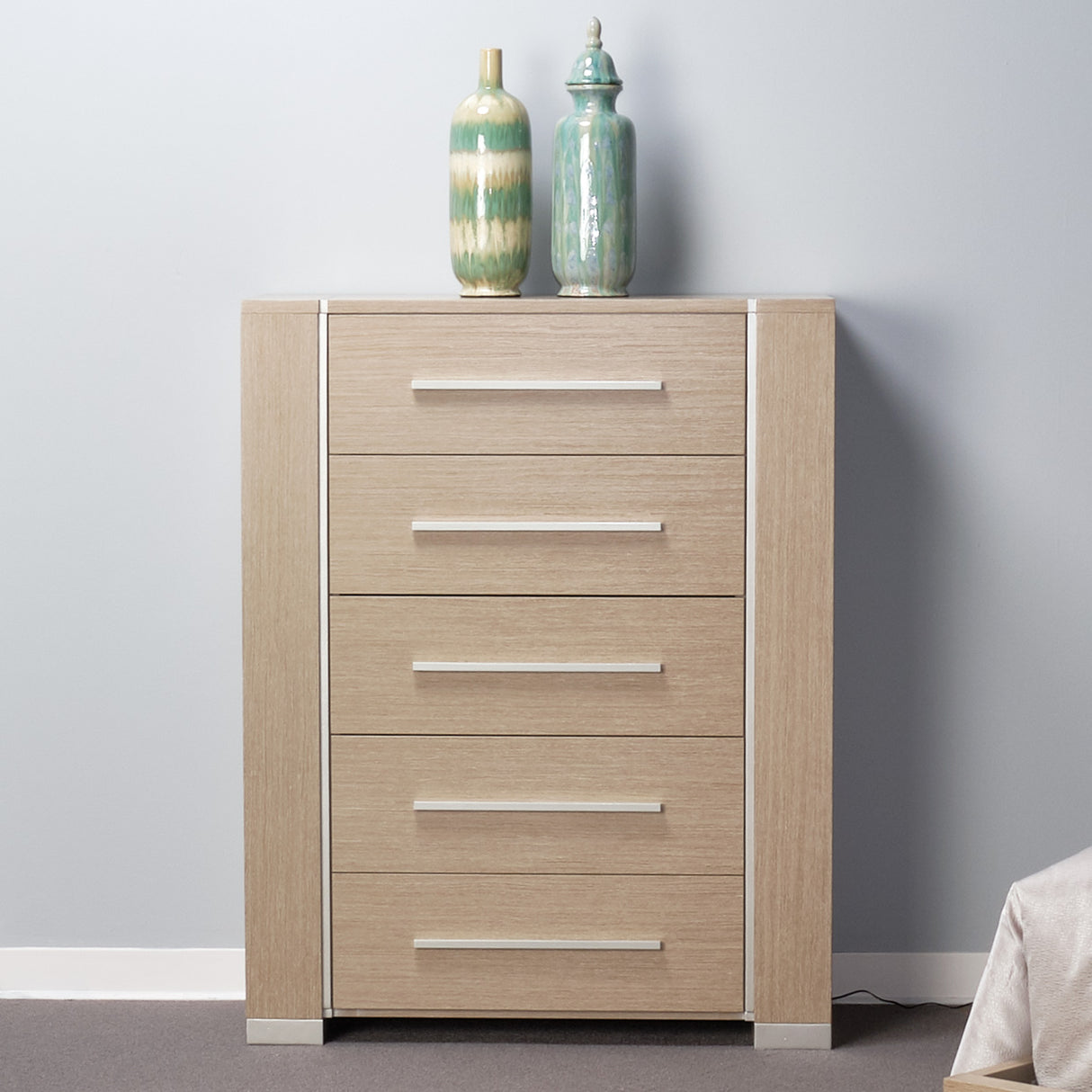 Laguna Ridge Washed Oak Vertical Storage Chest from Michael Amini - Luna Furniture