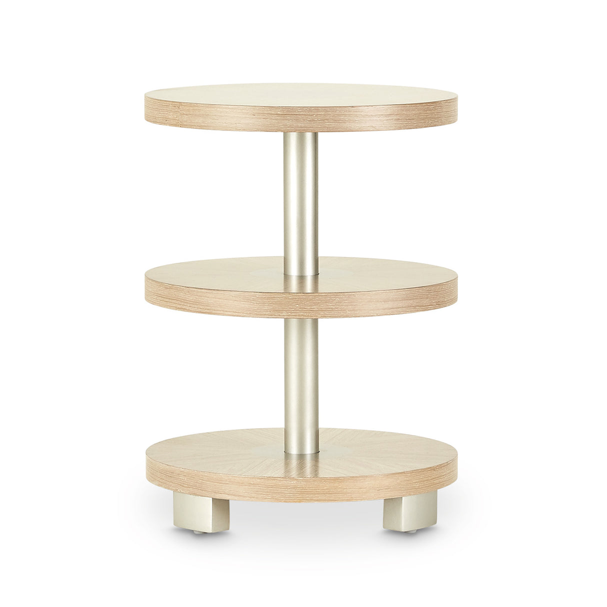 Laguna Ridge Washed Oak Round Chairside Table from Michael Amini - Luna Furniture