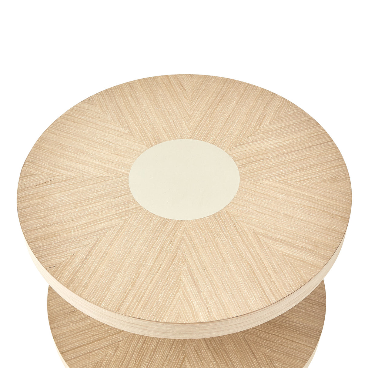 Laguna Ridge Washed Oak Round Chairside Table from Michael Amini - Luna Furniture