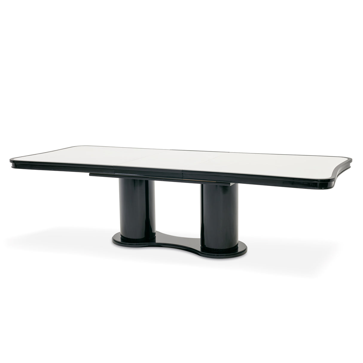 Tuxedo Piano Keyboard Double Pedestal Dining Table from Michael Amini - Luna Furniture