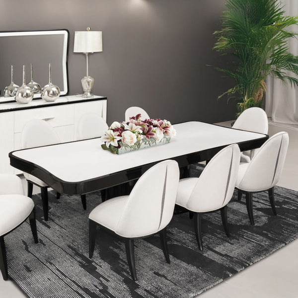 Tuxedo Piano Keyboard Double Pedestal Dining Table