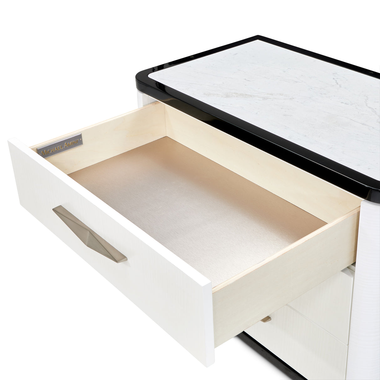 Tuxedo Piano Keyboard Nightstand, Large Piano Keyboard from Michael Amini - Luna Furniture