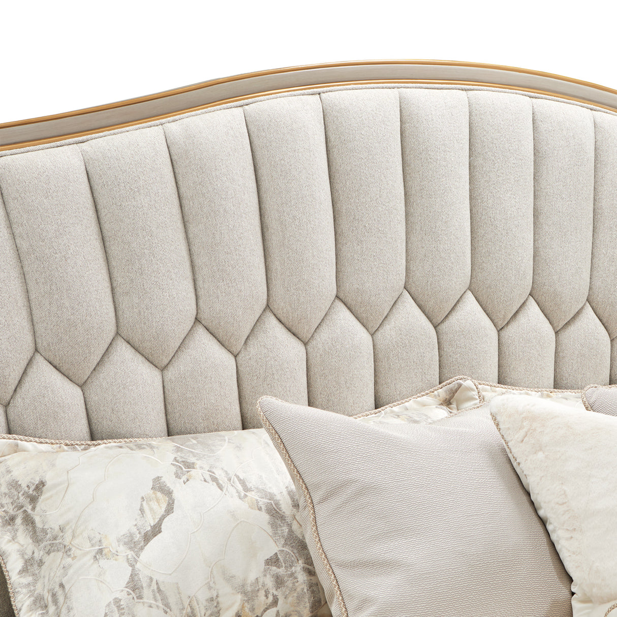 St. Charles Dove Gray Eastern King Bed from Michael Amini - Luna Furniture