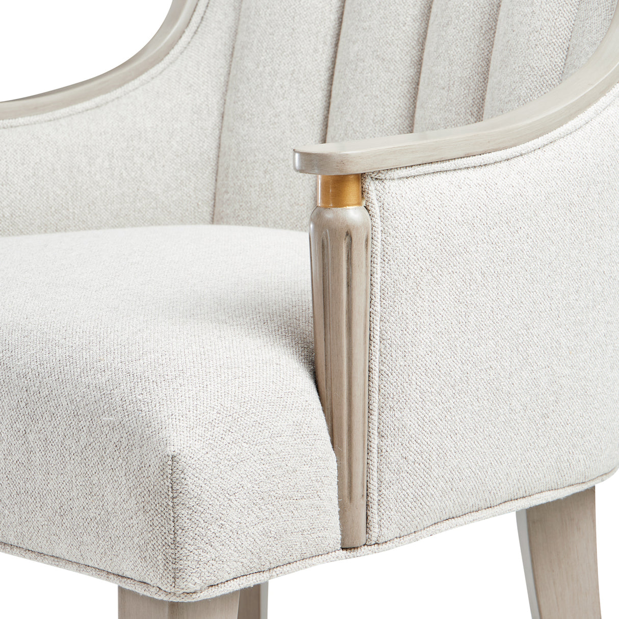 St. Charles Dove Gray Dining Arm Chair from Michael Amini - Luna Furniture
