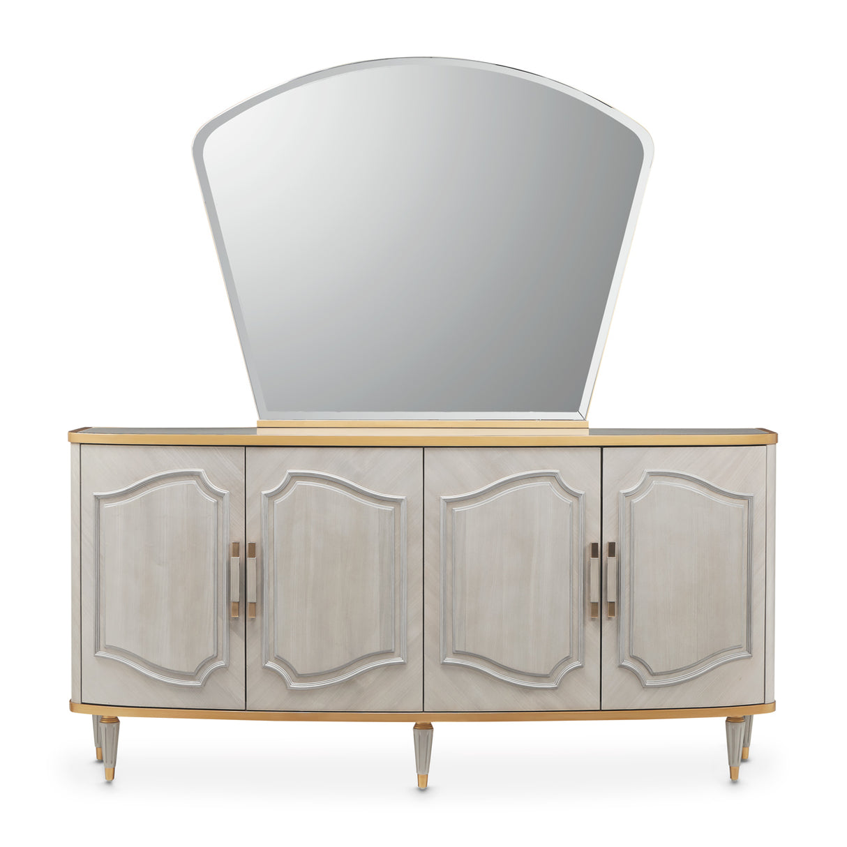 St. Charles Dove Gray Sideboard With Mirror from Michael Amini - Luna Furniture