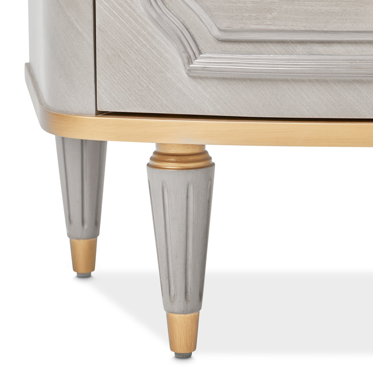 St. Charles Dove Gray 3-drawer Nightstand from Michael Amini - Luna Furniture