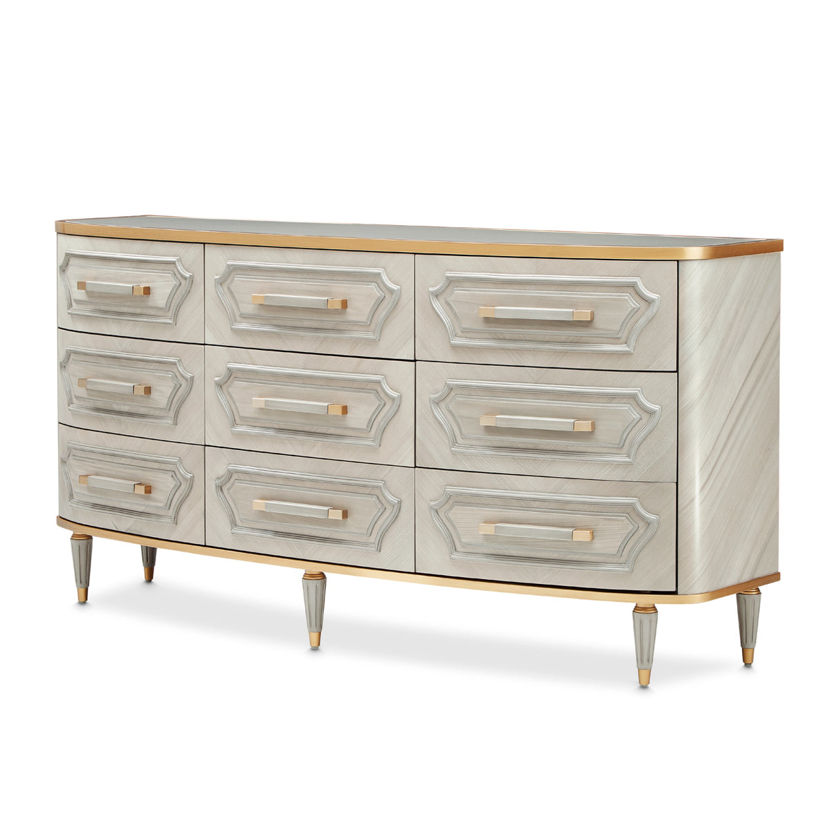St. Charles Dove Gray Dresser from Michael Amini - Luna Furniture