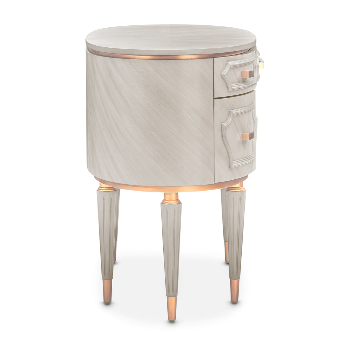 St. Charles Dove Gray Vanity Desk from Michael Amini - Luna Furniture