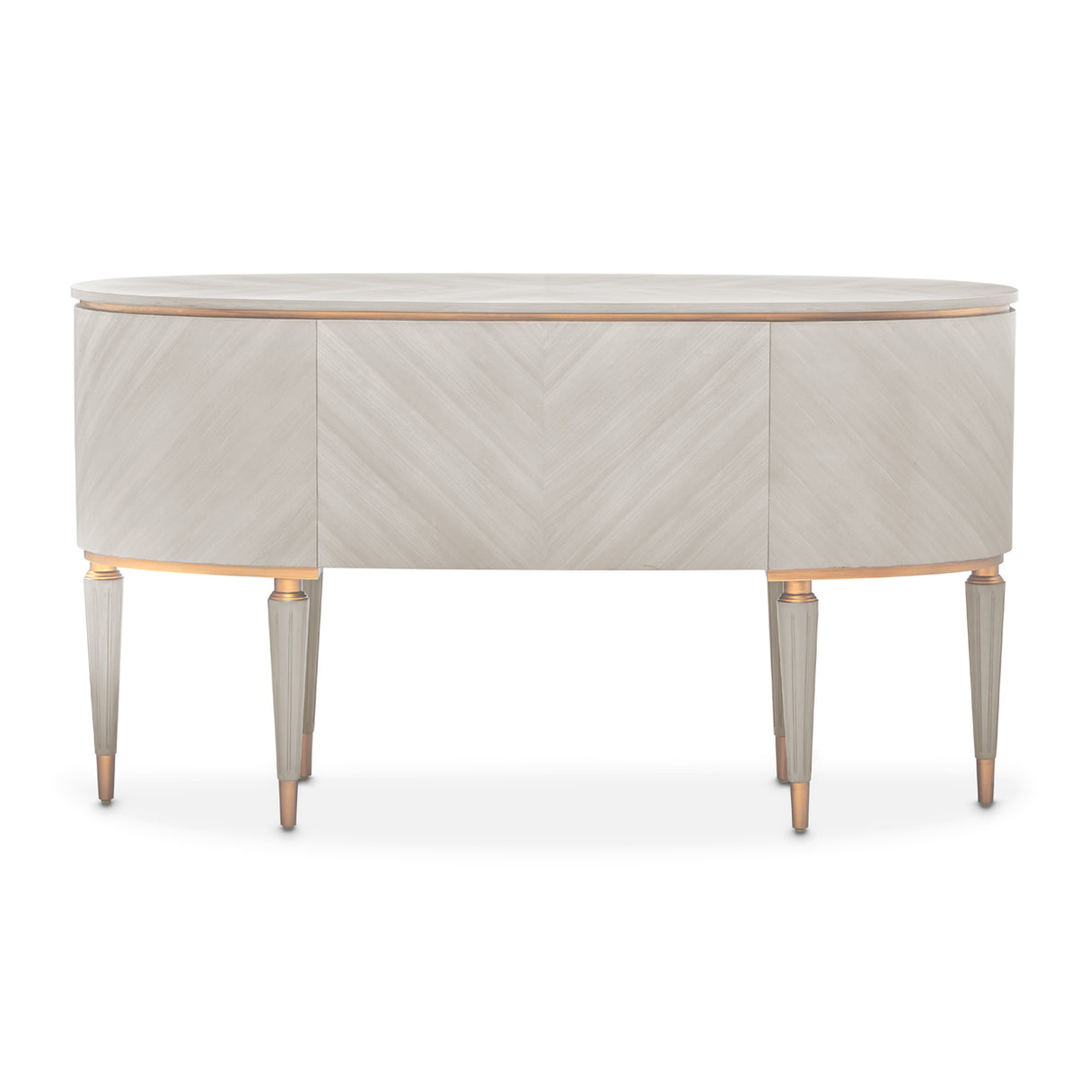 St. Charles Dove Gray Vanity Desk from Michael Amini - Luna Furniture