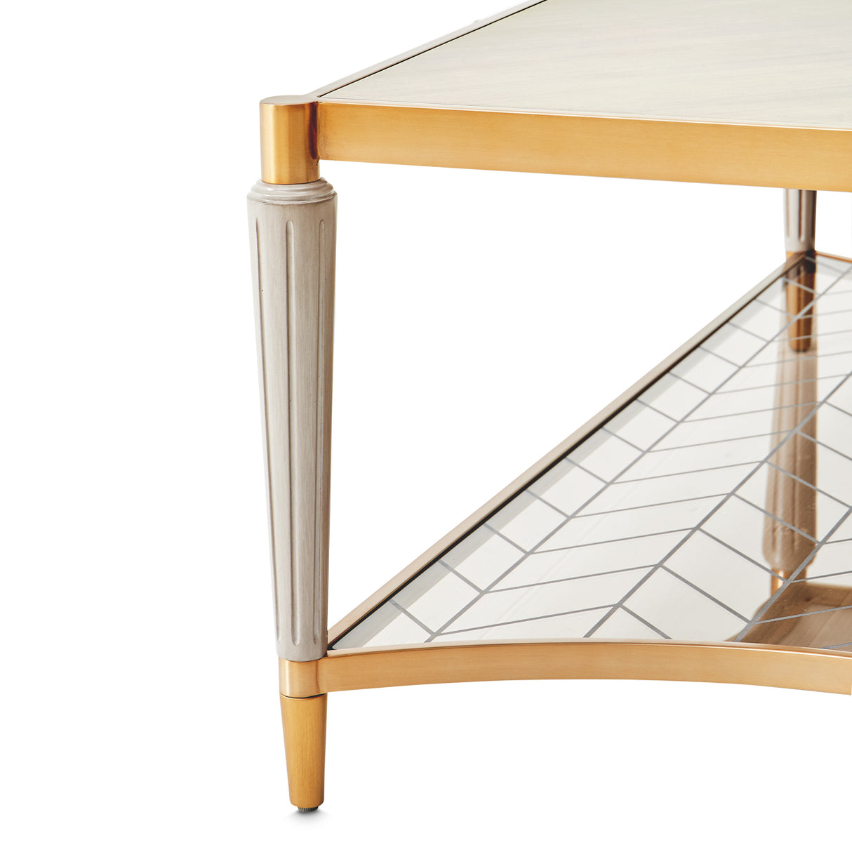 St. Charles Dove Gray Rectangular Cocktail Table from Michael Amini - Luna Furniture