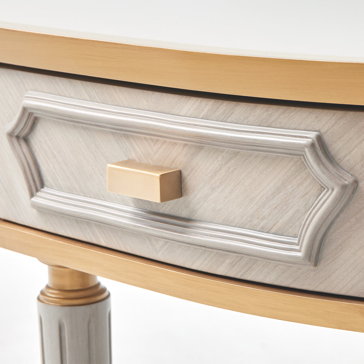 St. Charles Dove Gray Console Table from Michael Amini - Luna Furniture