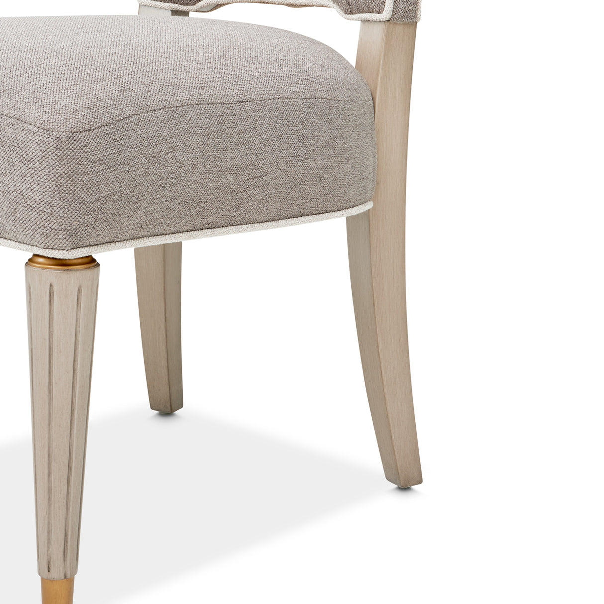 St. Charles Dove Gray Vanity Chair from Michael Amini - Luna Furniture