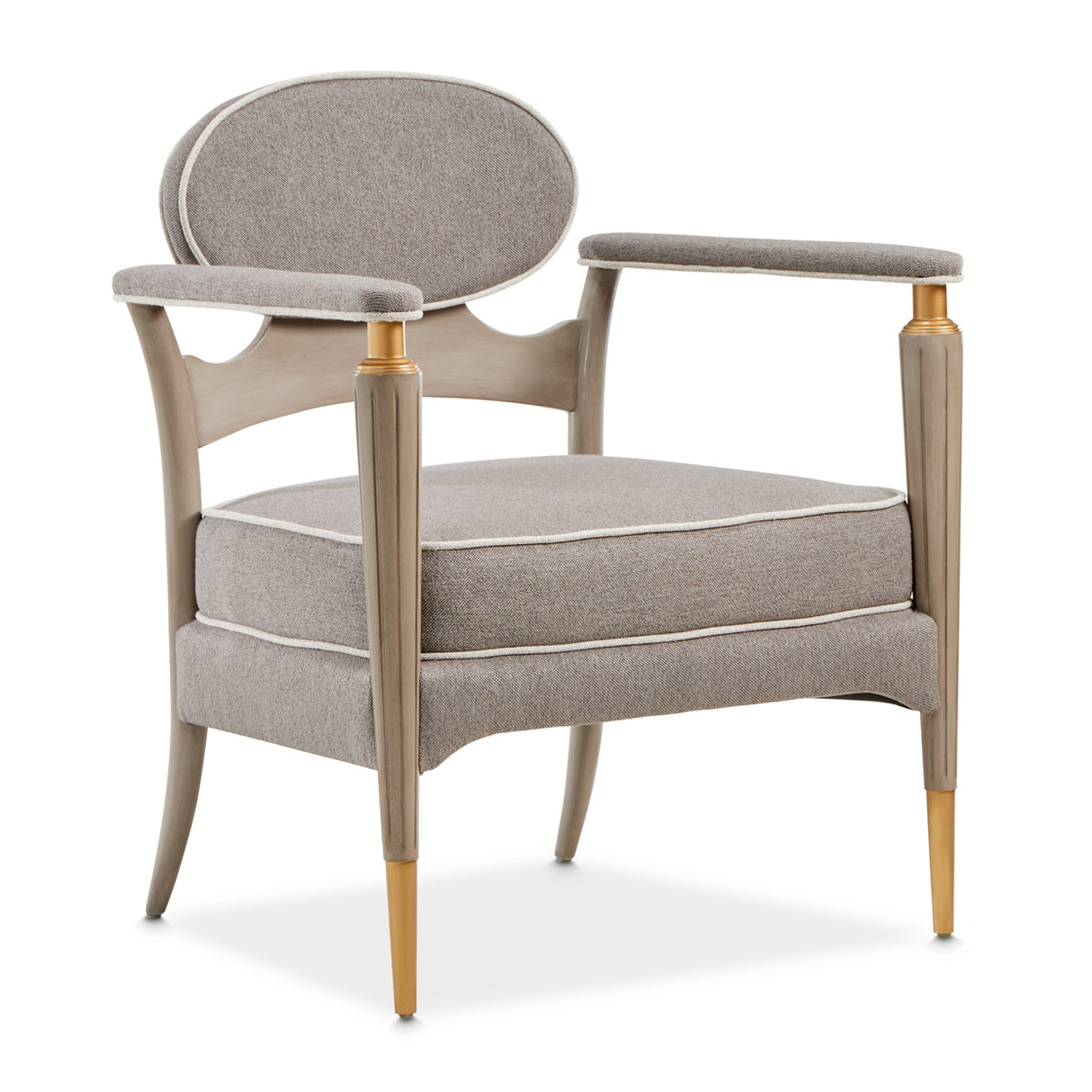 St. Charles Dove Gray Accent Chair from Michael Amini - Luna Furniture