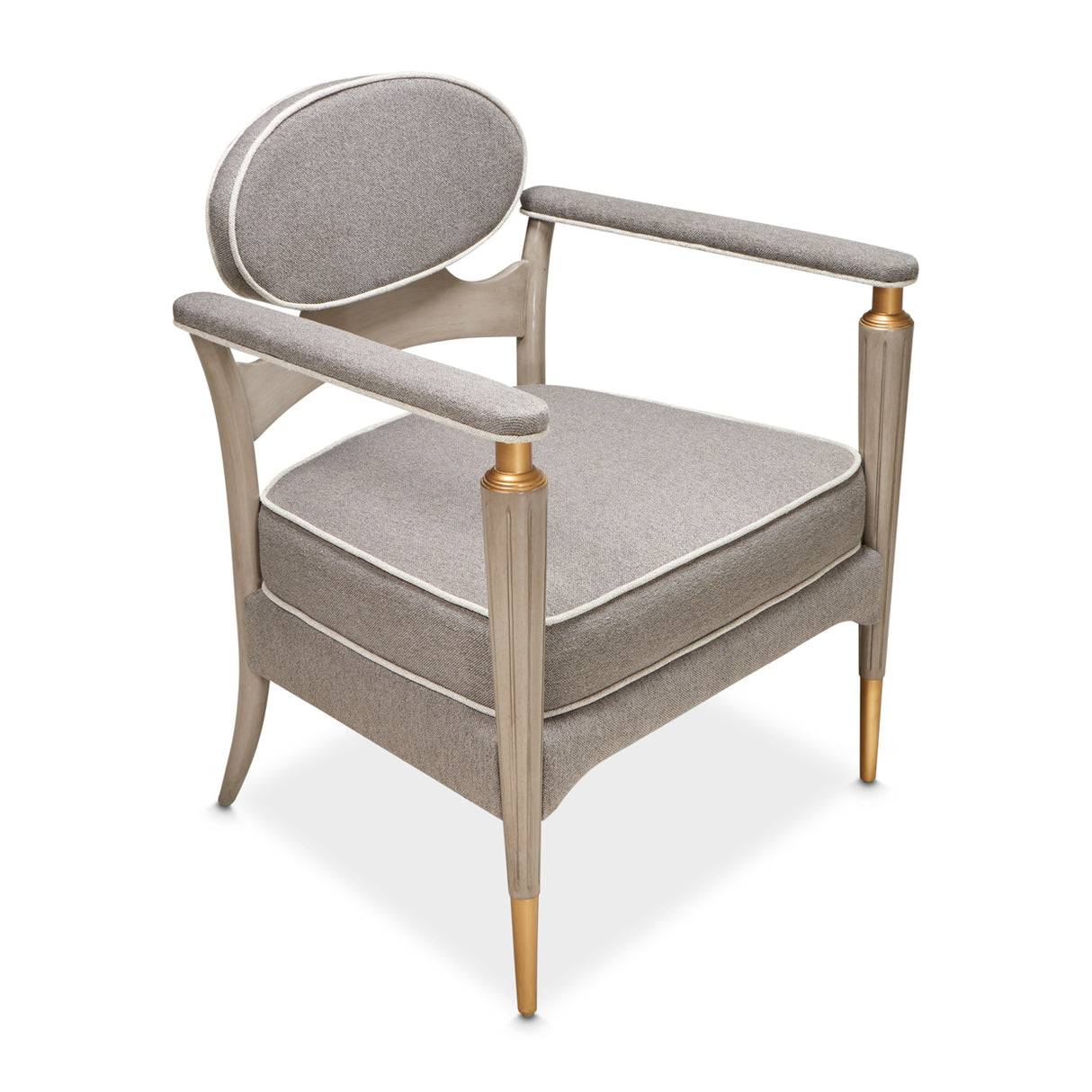 St. Charles Dove Gray Accent Chair from Michael Amini - Luna Furniture