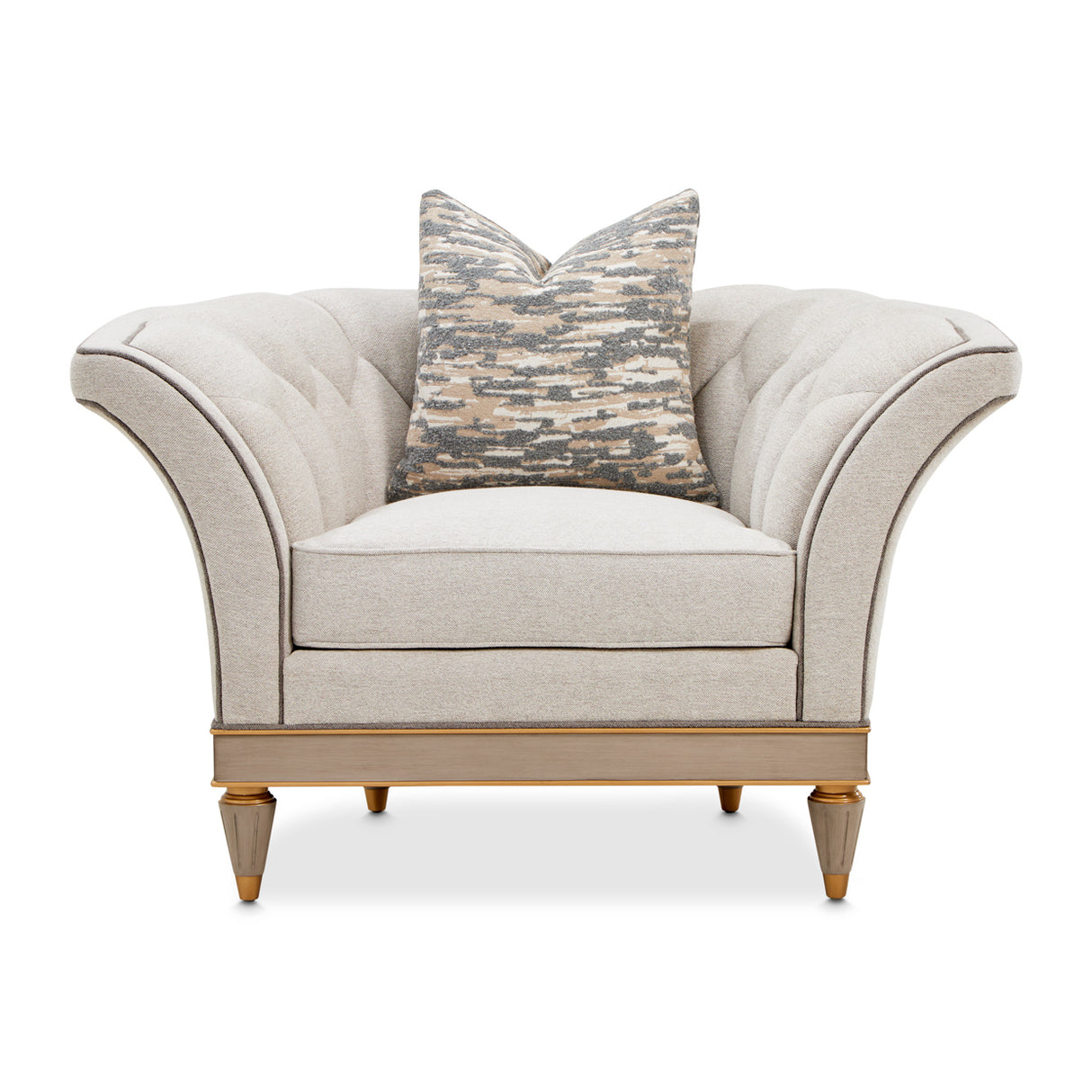 St. Charles Dove Gray Matching Chair from Michael Amini - Luna Furniture