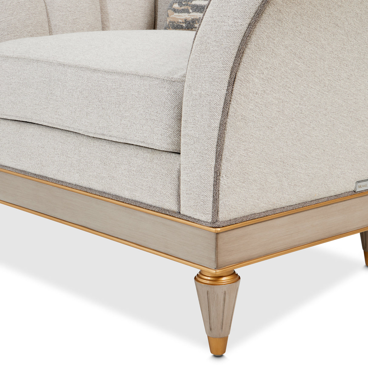 St. Charles Dove Gray Matching Chair from Michael Amini - Luna Furniture