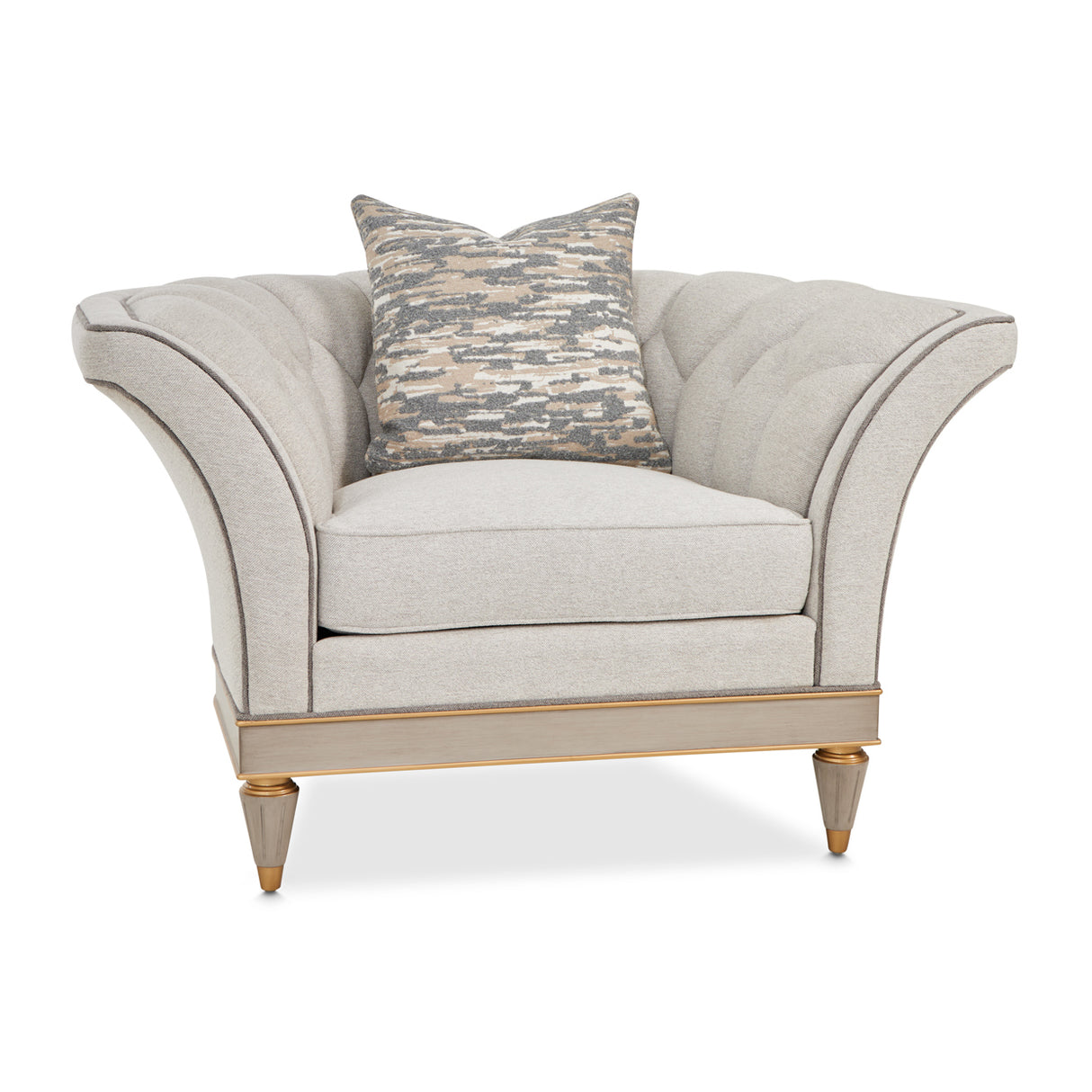St. Charles Dove Gray Matching Chair from Michael Amini - Luna Furniture