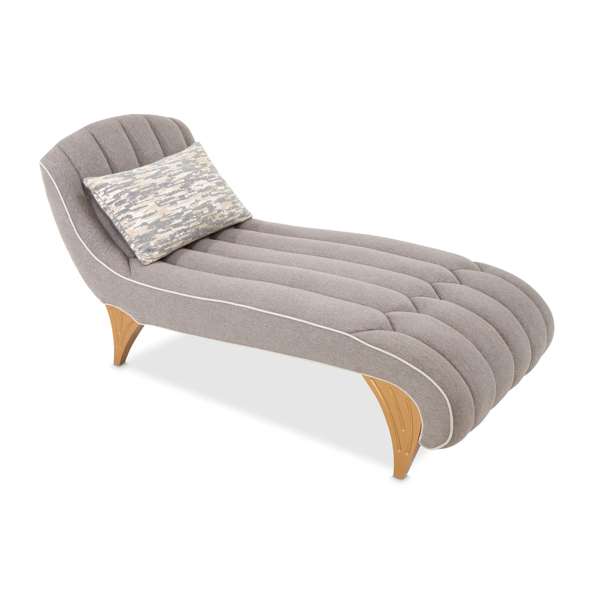 St. Charles Dove Gray Chaise from Michael Amini - Luna Furniture