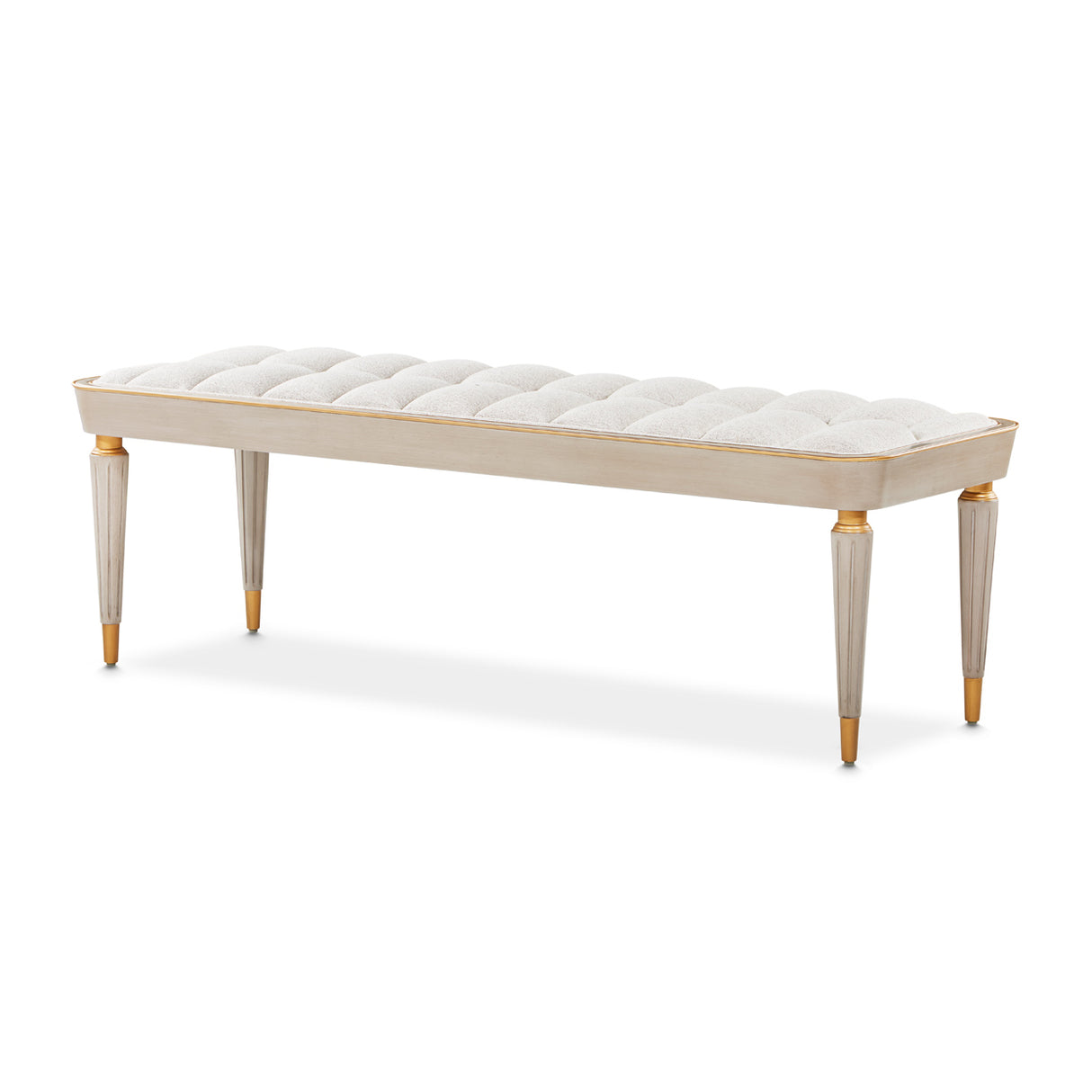 St. Charles Dove Gray Accent Bench from Michael Amini - Luna Furniture