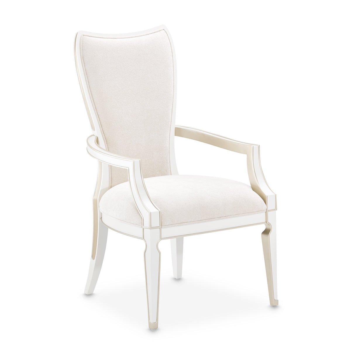 La Marisia Creamy Pearl Dining Arm Chair from Michael Amini - Luna Furniture