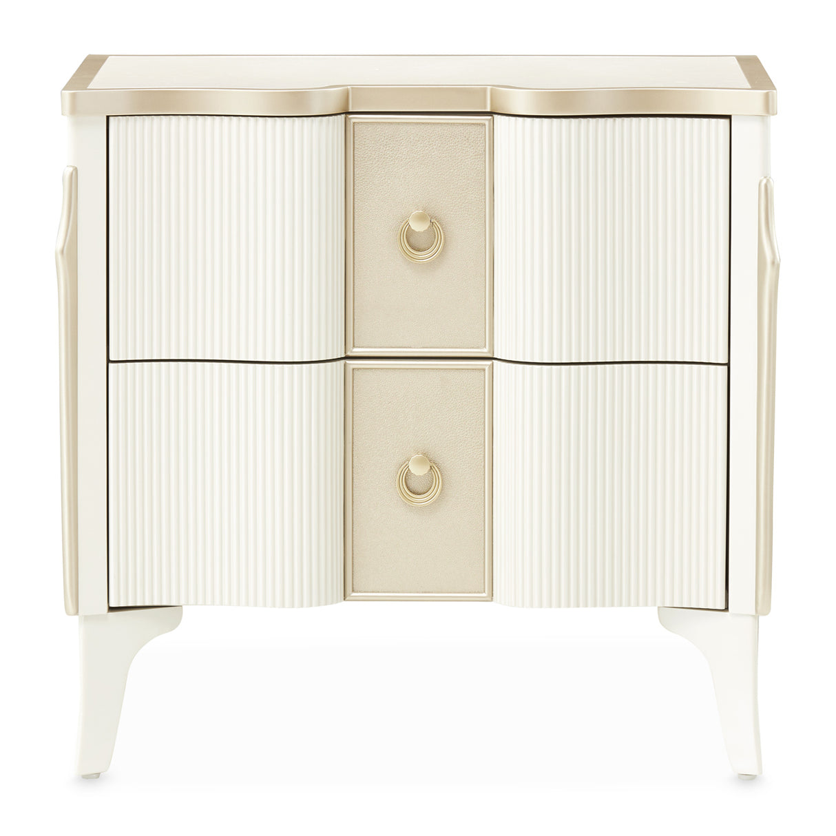 La Marisia Creamy Pearl Nightstand from Michael Amini - Luna Furniture