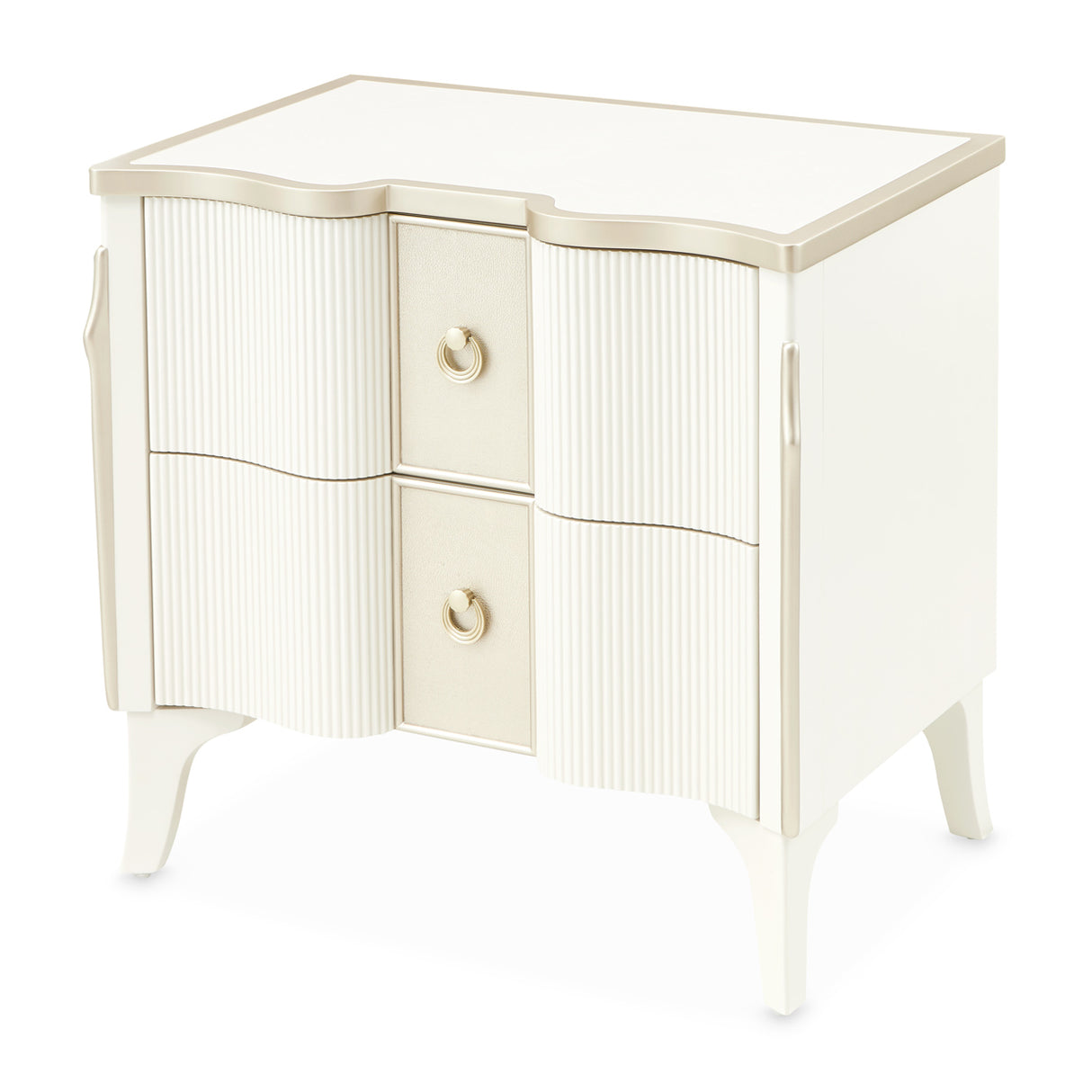 La Marisia Creamy Pearl Nightstand from Michael Amini - Luna Furniture