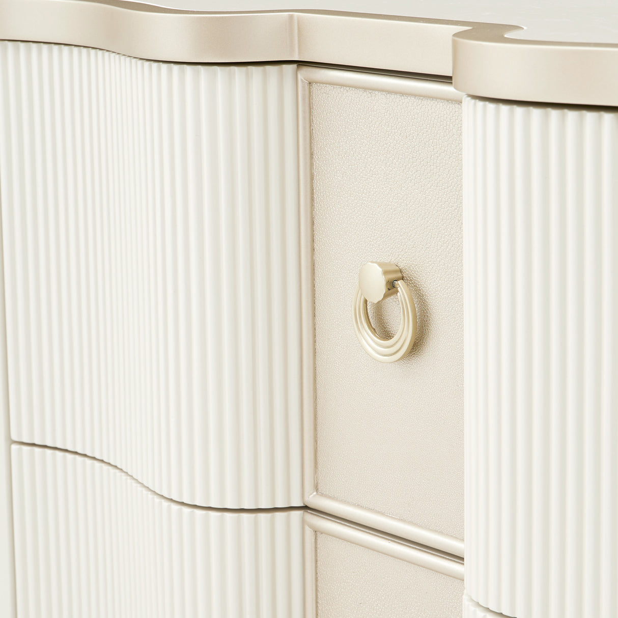 La Marisia Creamy Pearl Nightstand from Michael Amini - Luna Furniture
