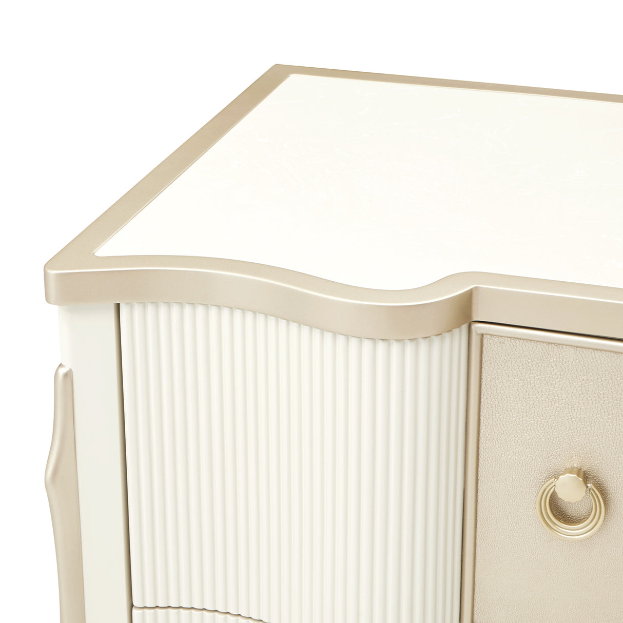 La Marisia Creamy Pearl Nightstand from Michael Amini - Luna Furniture