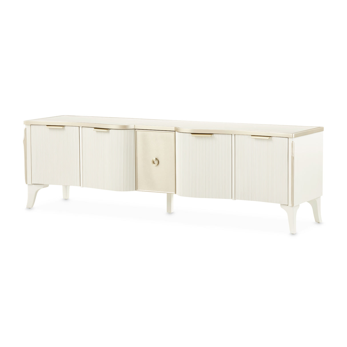 La Marisia Creamy Pearl Media Cabinet from Michael Amini - Luna Furniture