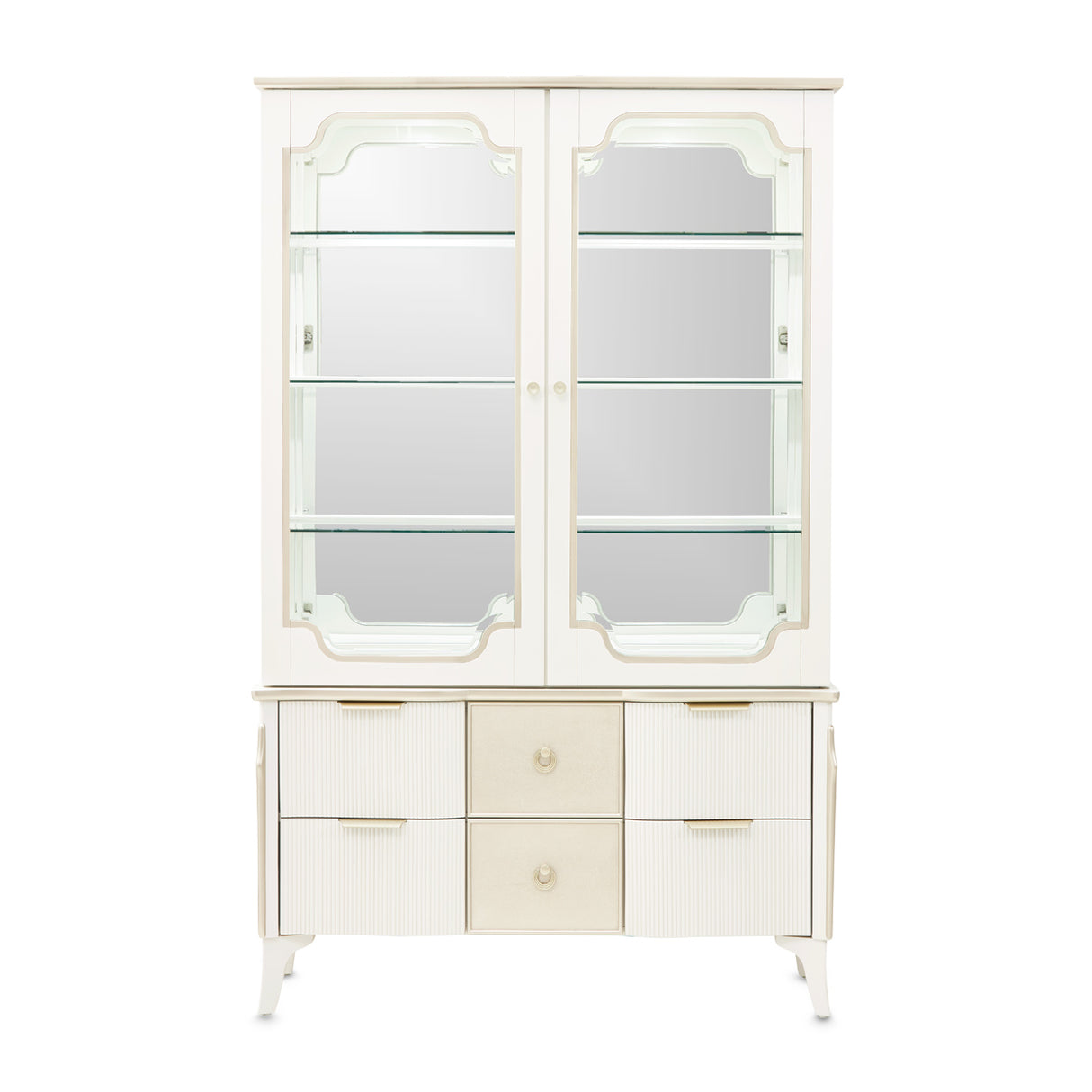 La Marisia Creamy Pearl Display Cabinet from Michael Amini - Luna Furniture