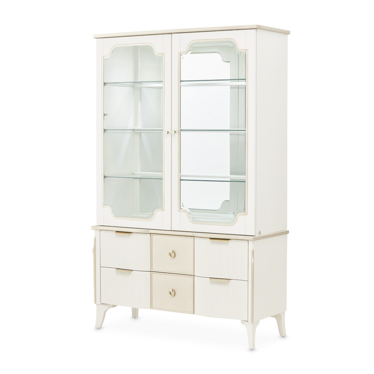 La Marisia Creamy Pearl Display Cabinet from Michael Amini - Luna Furniture