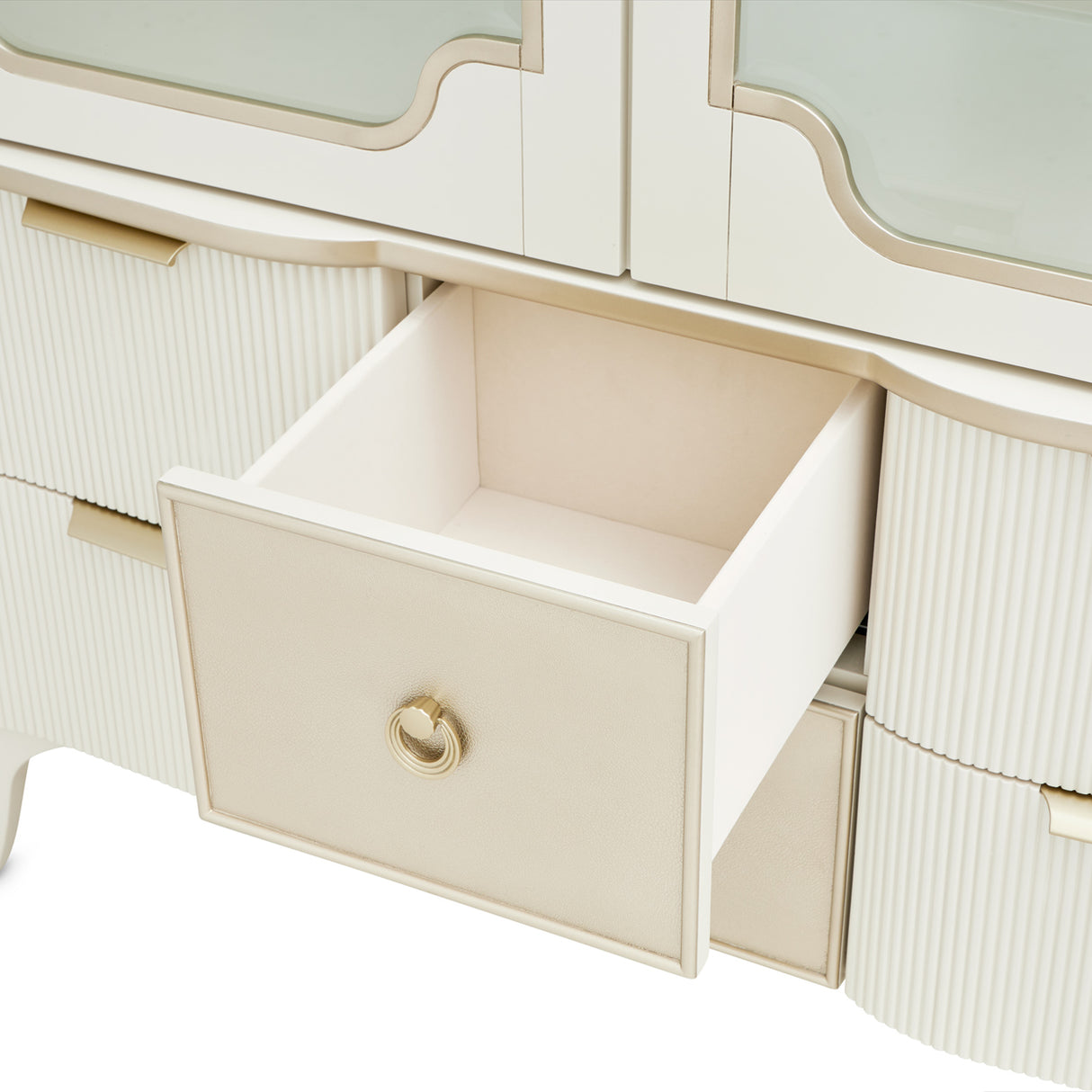 La Marisia Creamy Pearl Display Cabinet from Michael Amini - Luna Furniture