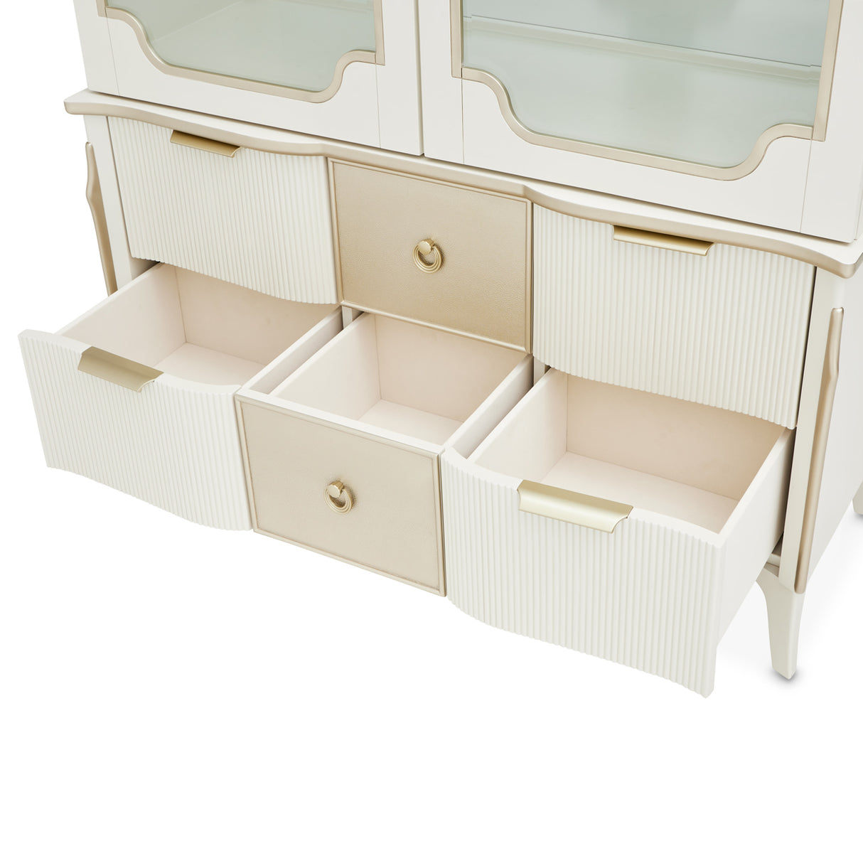 La Marisia Creamy Pearl Display Cabinet from Michael Amini - Luna Furniture