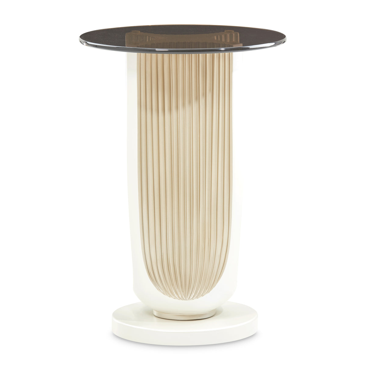 La Marisia Creamy Pearl Chairside Table from Michael Amini - Luna Furniture