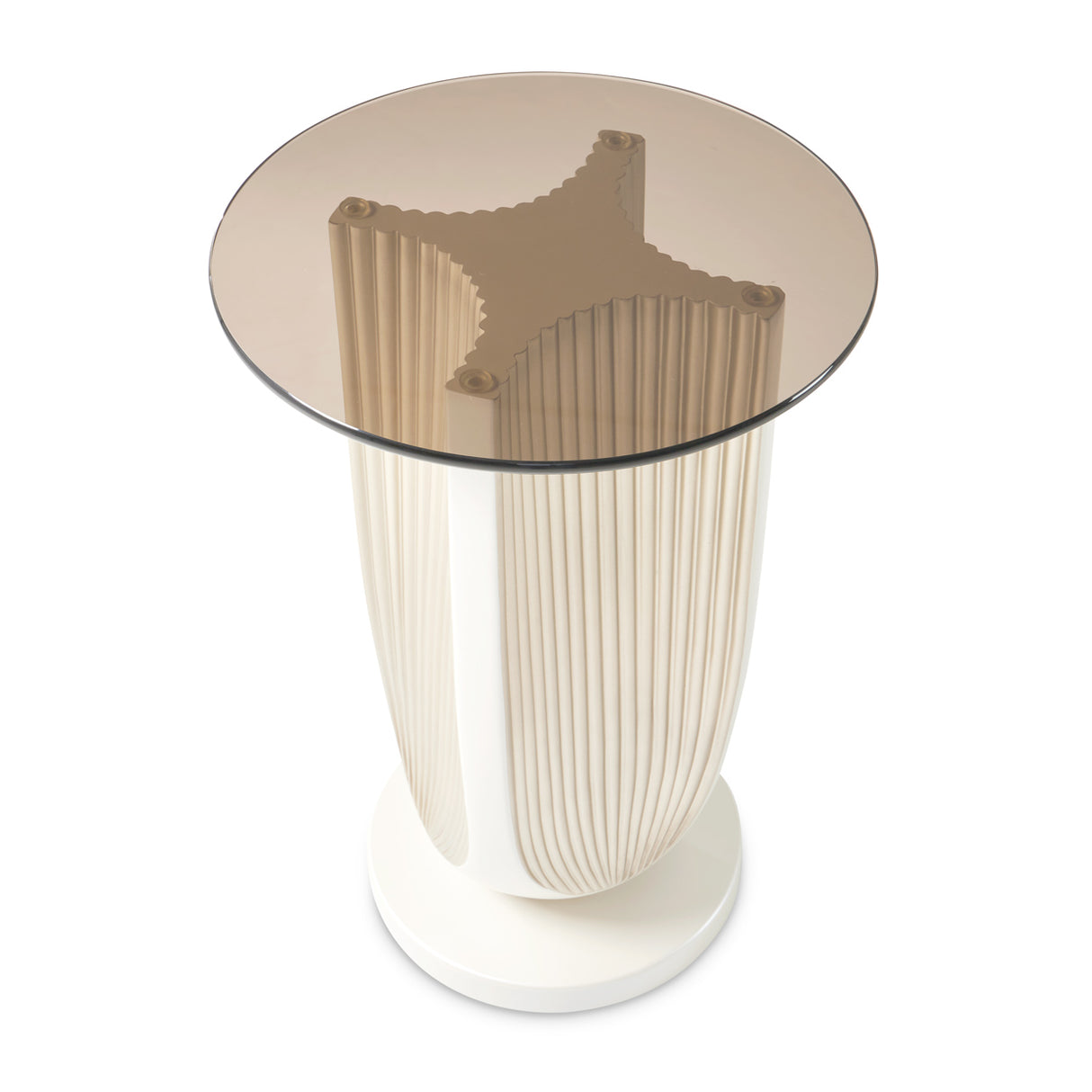 La Marisia Creamy Pearl Chairside Table from Michael Amini - Luna Furniture