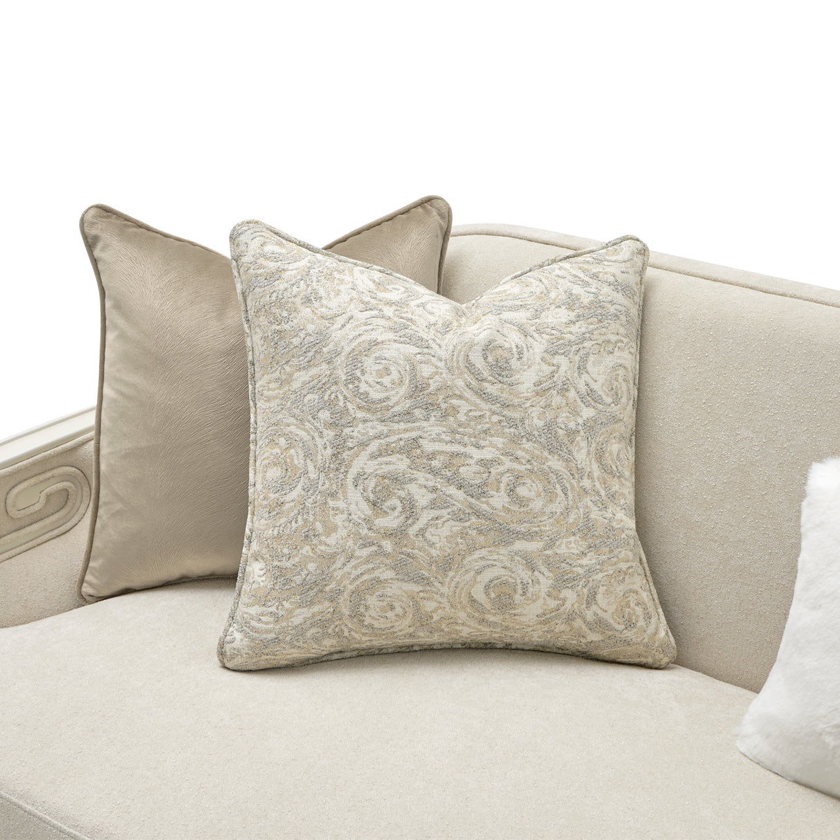 La Marisia Light Champagne Sofa from Michael Amini - Luna Furniture