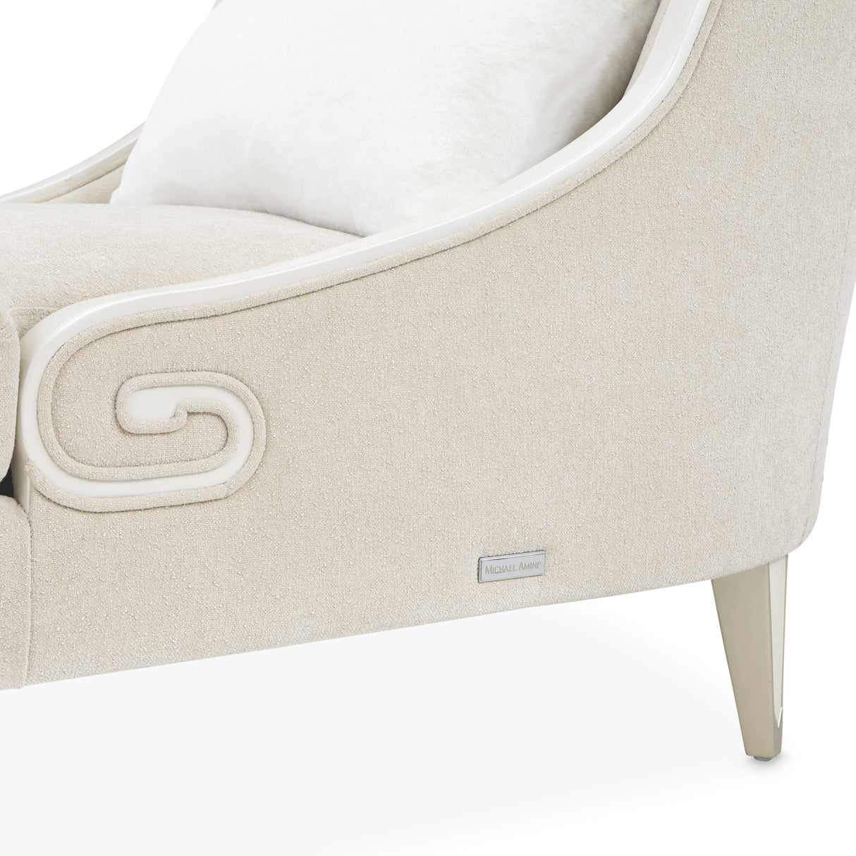 La Marisia Light Champagne Chaise from Michael Amini - Luna Furniture