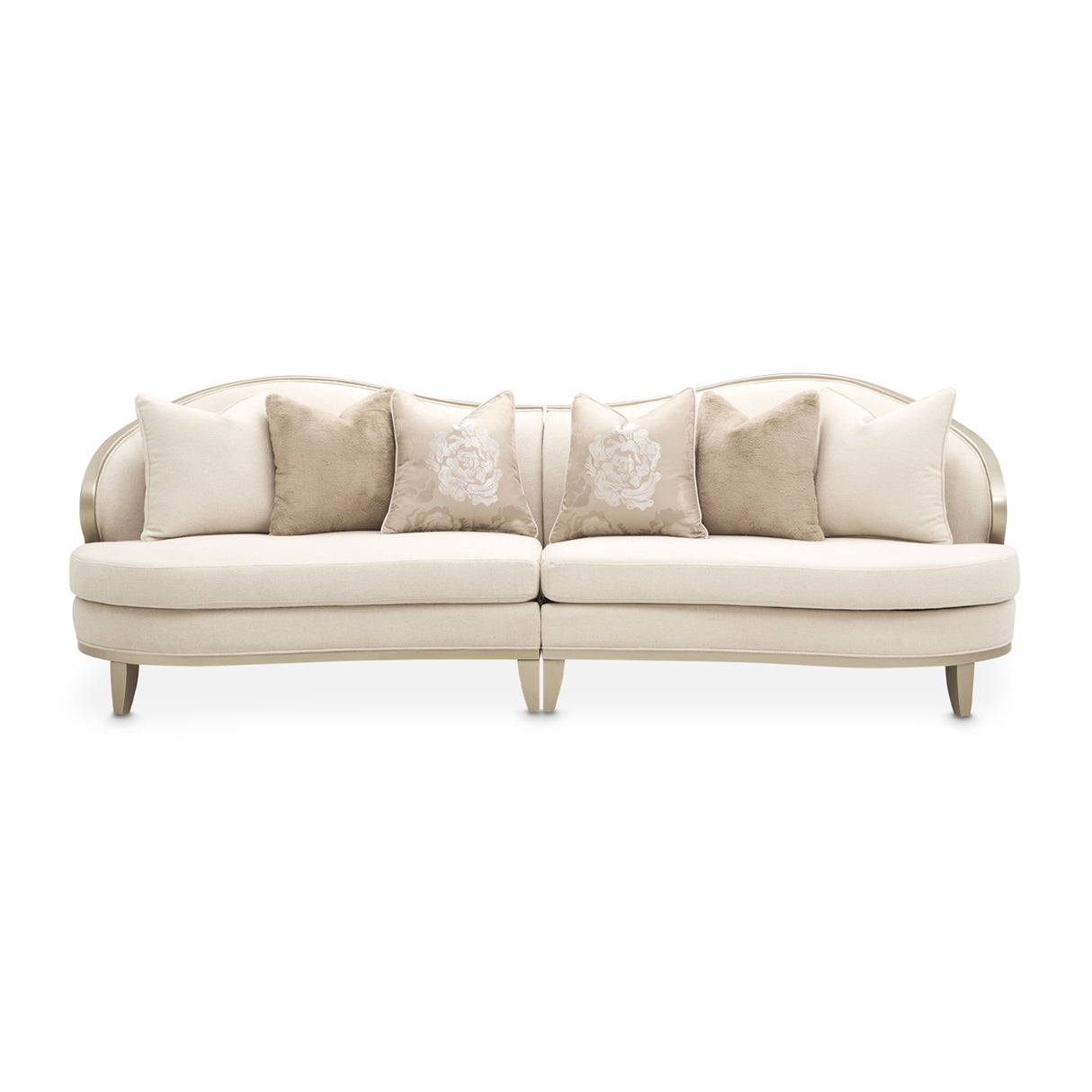 Camellia Field Caramel 2-piece Sofa - Cornsilk/champagne from Michael Amini - Luna Furniture