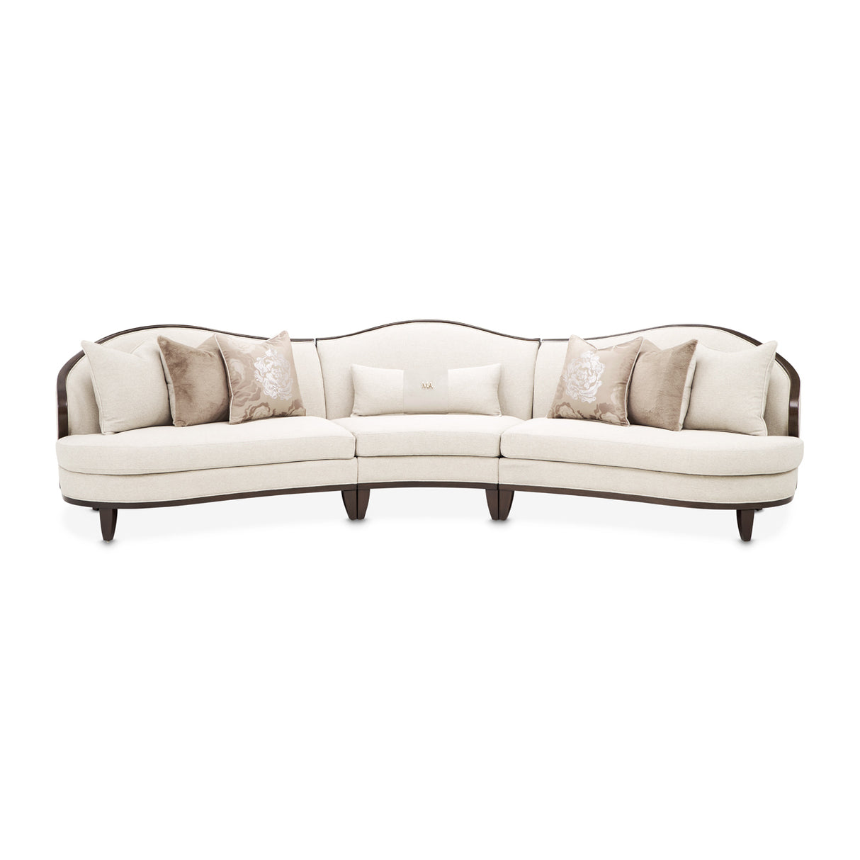 Camellia Field Pecan Warm Pecan Camellia Field 3 Piece Sofa Linen Warm Pecan from Michael Amini - Luna Furniture