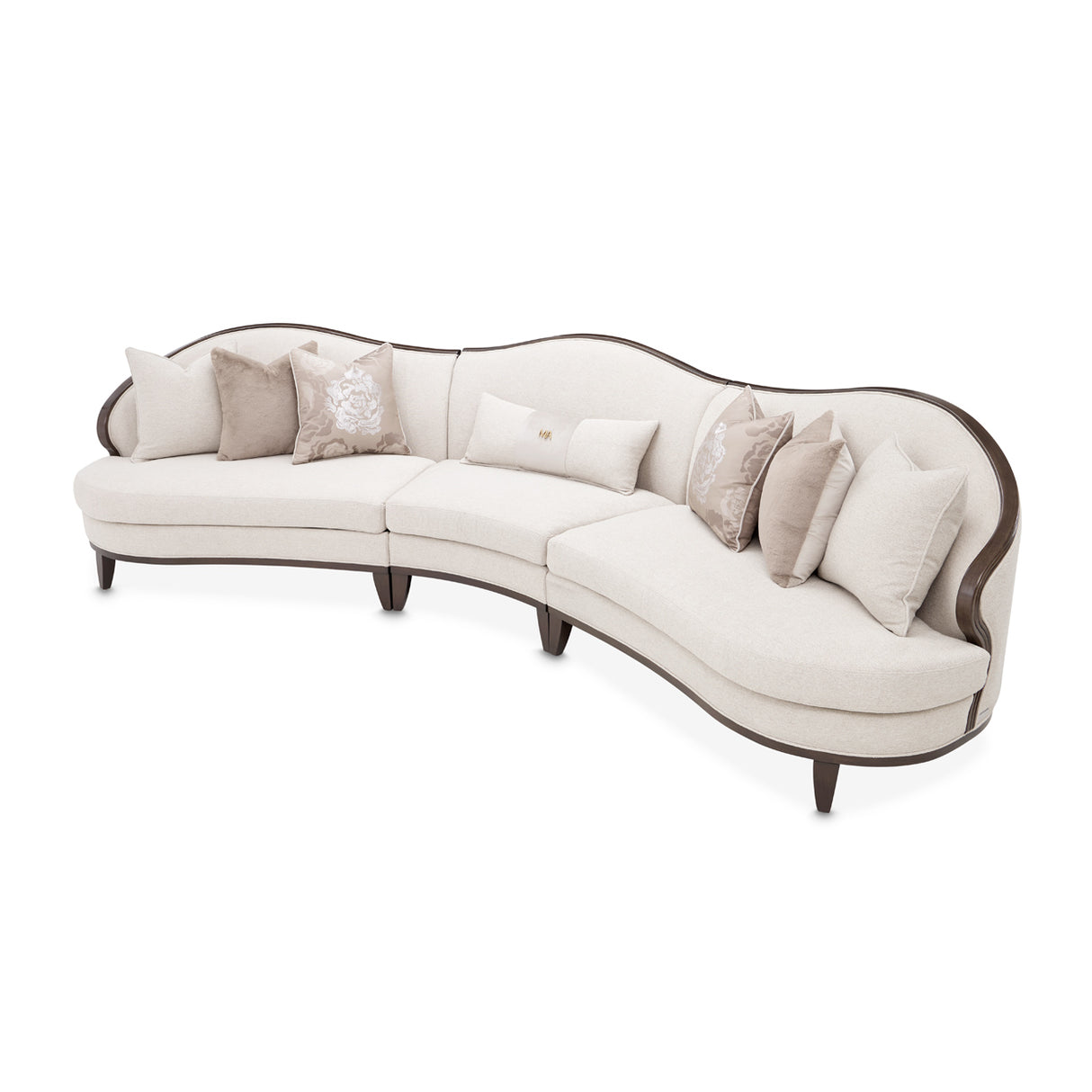 Camellia Field Pecan Warm Pecan Camellia Field 3 Piece Sofa Linen Warm Pecan from Michael Amini - Luna Furniture