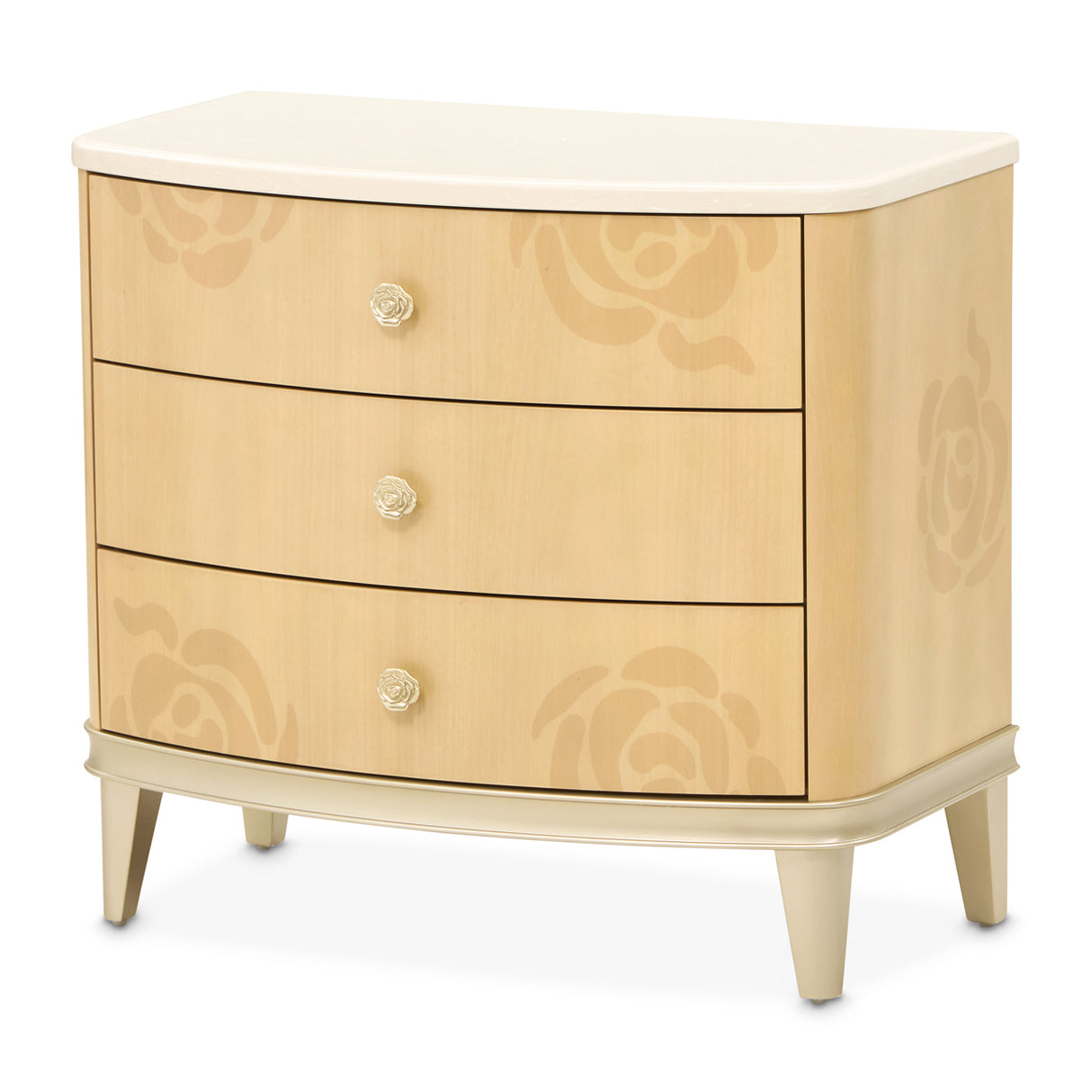 Camellia Field Caramel Camellia Field Nightstand Caramel from Michael Amini - Luna Furniture
